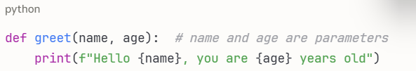 <p>Also called <strong>argument</strong> is a value or variable that is passed into a function or formula to customize its behaviour.</p>