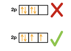 <p>when electrons occupy orbitals of equal energy, they do so to maximize the overall spin</p>