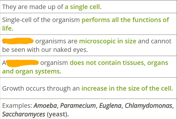 <p>with the descriptions in the table, can you tell which cell organism is it?</p>