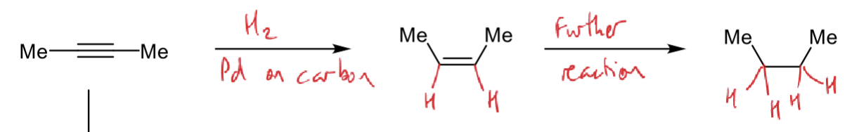 <p>H<sub>2</sub> and Pd on carbon </p>