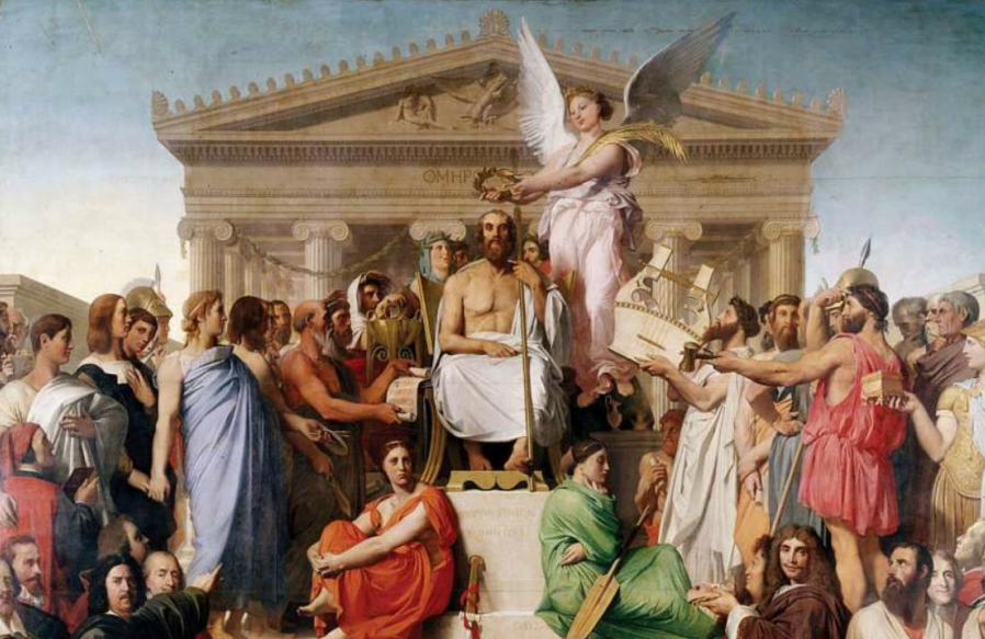 Symmetrical, ordered, and balanced, the picture is a tribute to the rational values of the classical tradition