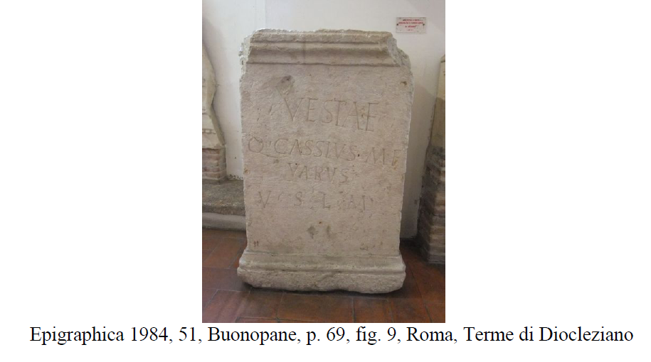 <p>CIL V, 3919, Verona, Buonopane, p. 68 fig. 8</p>