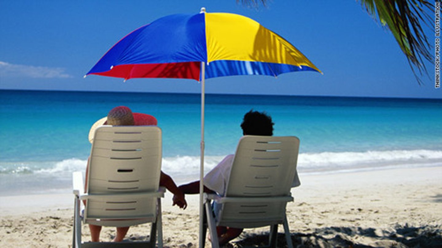 <p>to be on vacation</p>