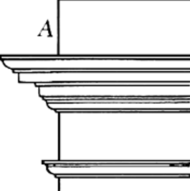<p>A course of stones is placed<strong> on top of the cornice crowning </strong>the walls.</p>