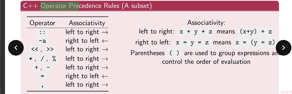 <p>start from left to right, but multiplication has higher precedence than addition.</p><p></p>