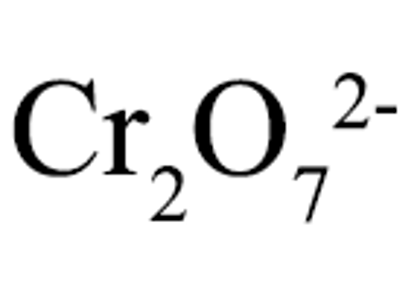 <p>Cr2O7 ^2-</p>