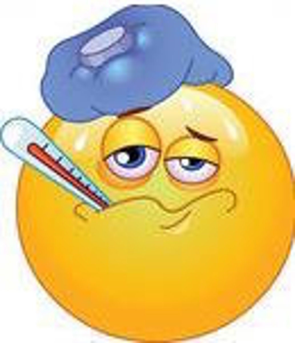 <p>sick, ill</p>