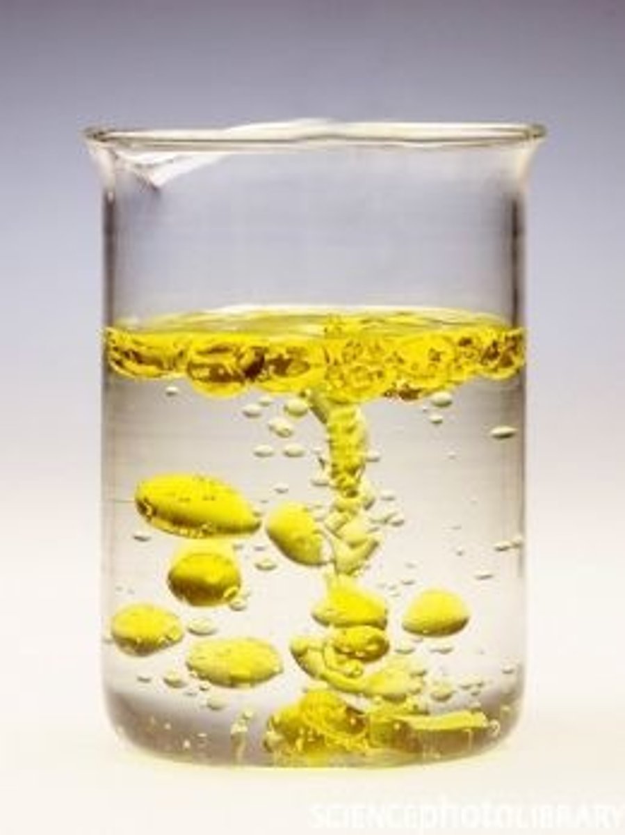 <p>Describes a substance that resists dissolving in water.</p>