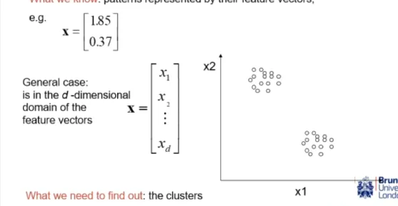 <p>as feature vectors: a d-dimensional array where each dimension/element in the array is a feature</p>