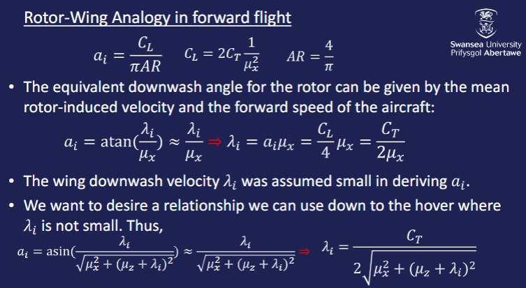<p>The feasibilities of the two different induced velocity calculation methods in forward flight</p>