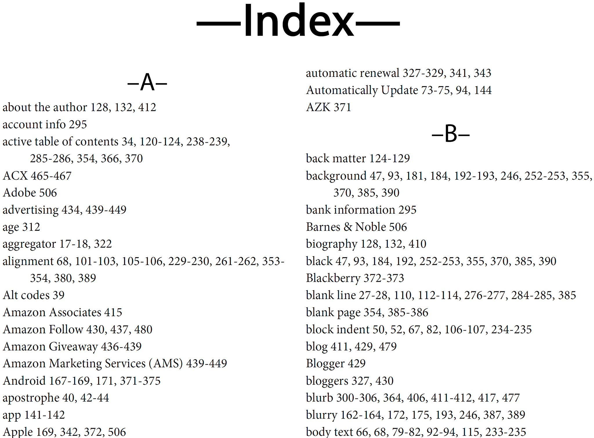 <p>Index</p>