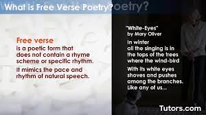 A form of poetry that does not follow a set rhythm.