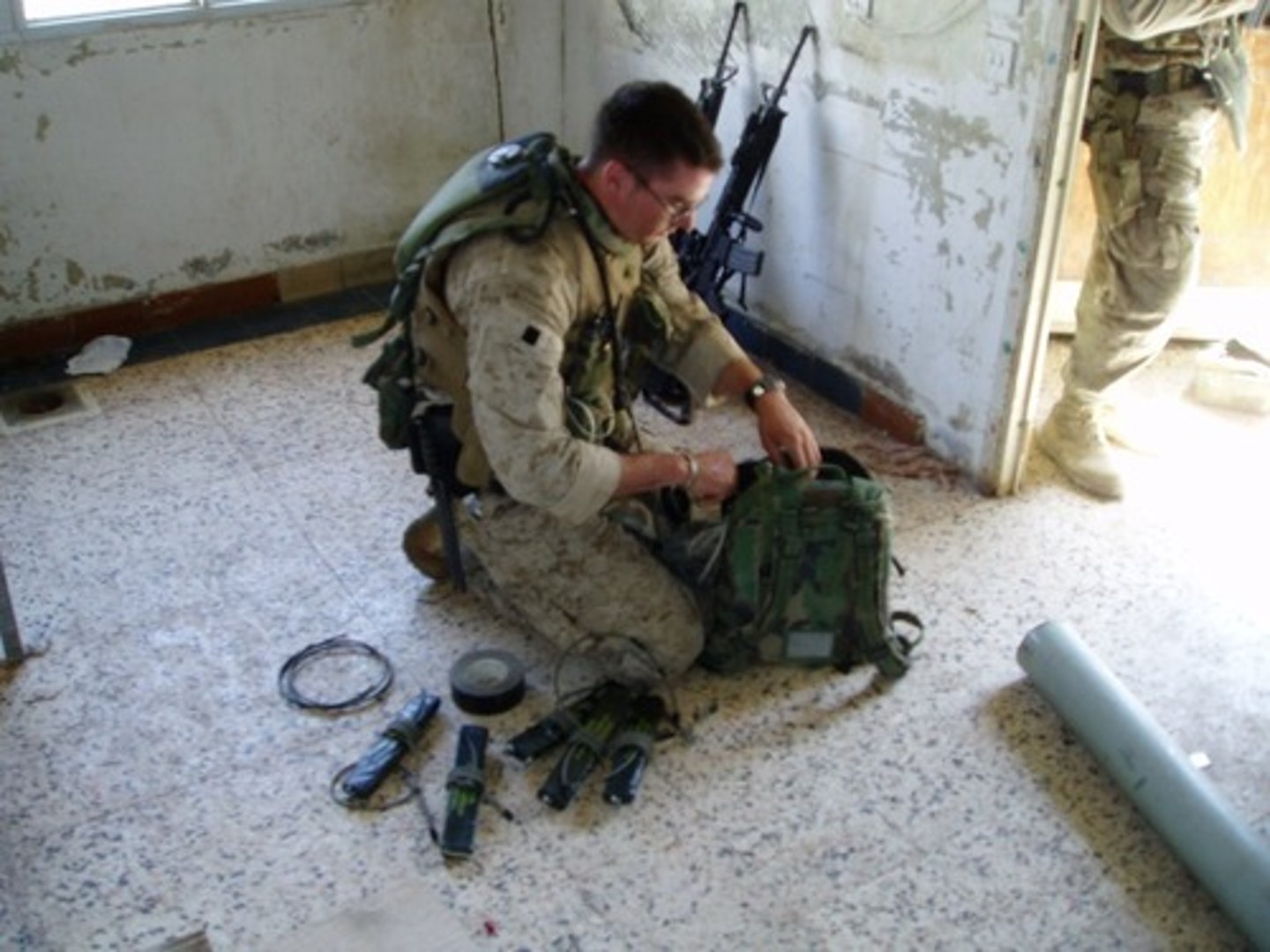 <p>Warrior (n) /ˈwɒriə(r)/<br>= Combatant (n) /kəmˈbætnt/</p>