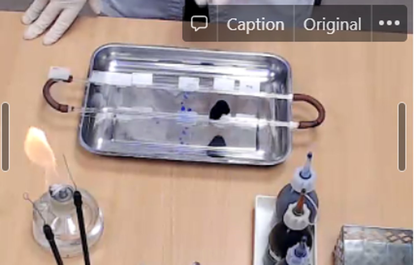 <p>- pārklājam iztriepi ar krāsu</p><p>- atstājam stikliņu uz dažām minūtēm (5)</p><p>- tad noskalojam krāsas pilienu ar ūdeni</p><p>- ir iegūts nokrāsots preparāts, sauss</p><p>- to var mikroskopēt</p>