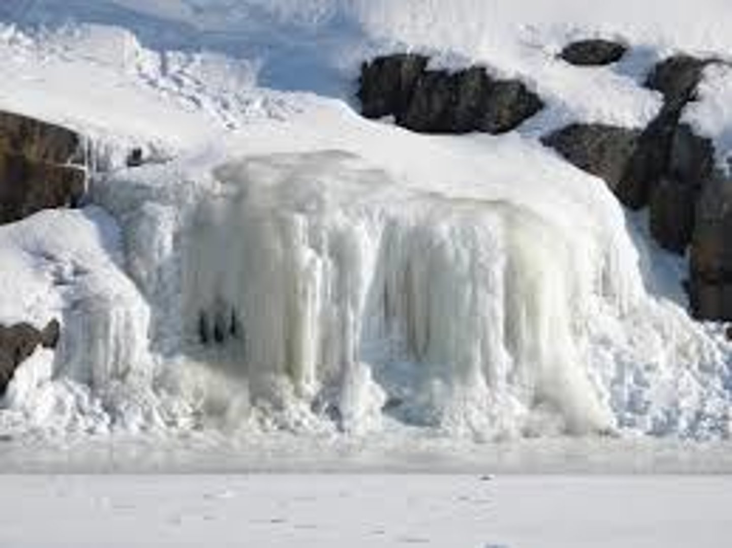 <p>Like water falls in a river. They form in steep sections of the glacier and are characterized fast flow that can cause the ice to break into seracs.</p>