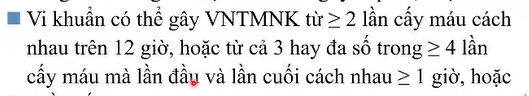 <p>2 tiêu chuẩn chính</p><ol><li><p><strong>cấy máu dương tính → cấy nhiều lần</strong></p></li></ol><ol start="2"><li><p><strong>tổn thương trong tim</strong></p></li></ol><p></p>