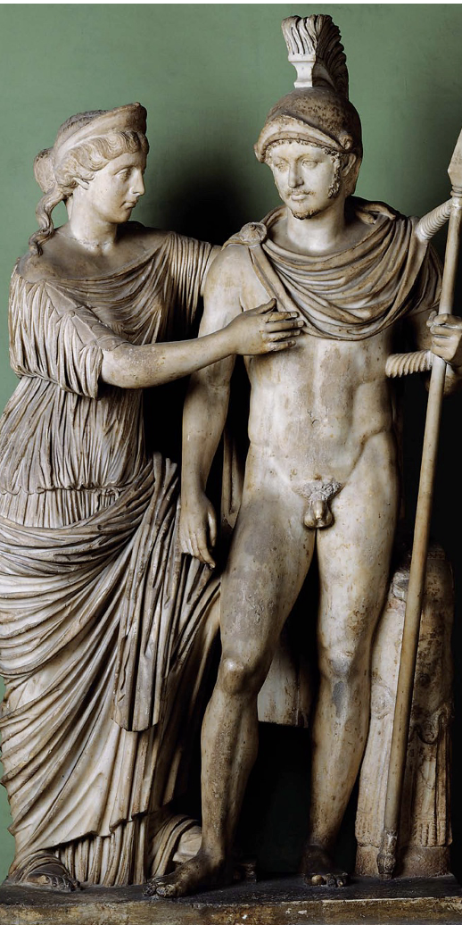 <p>Group portrait of man and woman as mars and Venus </p>