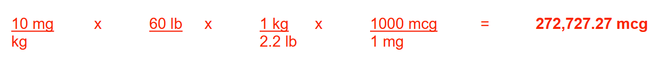 <p>272,727.27 mcg</p>