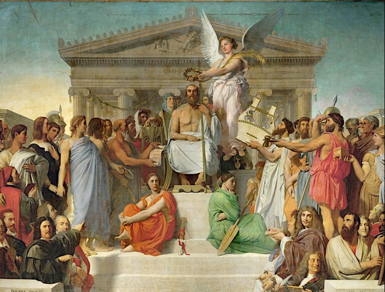 <p>Ingres, The Apotheosis of Homer, 1827</p>