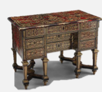 <ul><li><p>French Baroque</p></li></ul><p><span style="color: rgb(0, 0, 0);">- Became the most important piece of<br>furniture.<br>- It was heavy, with compass curves, ormolu,<br>and marquetry topped with a massive<br>marble top.</span></p>
