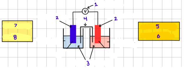 <p>label the parts of galvanic cell</p>