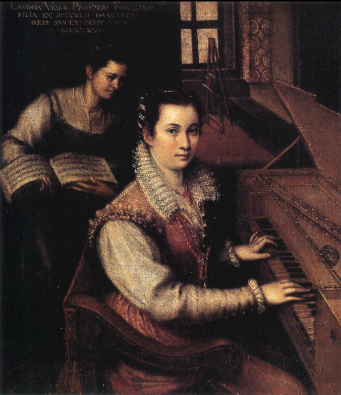 Self Portrait at the Keyboard with Maid-servant