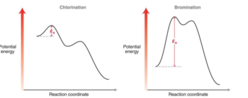 <p>Bromination is much more selective.</p>