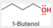 <p>HO - CH3 (contains a methyl group)</p><p>ethanol (contains an ethyl)</p><p>phenol</p><p>1-butanol (pictured)</p>