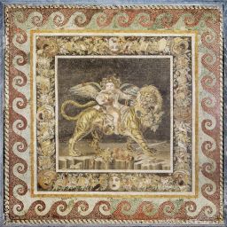 <p>Dionysos as a child on a tiger</p>