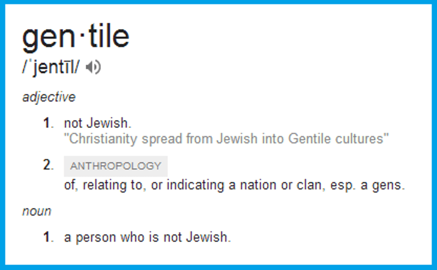 <p>A word commonly used in the Bible to mean 'non-Jews'.</p>