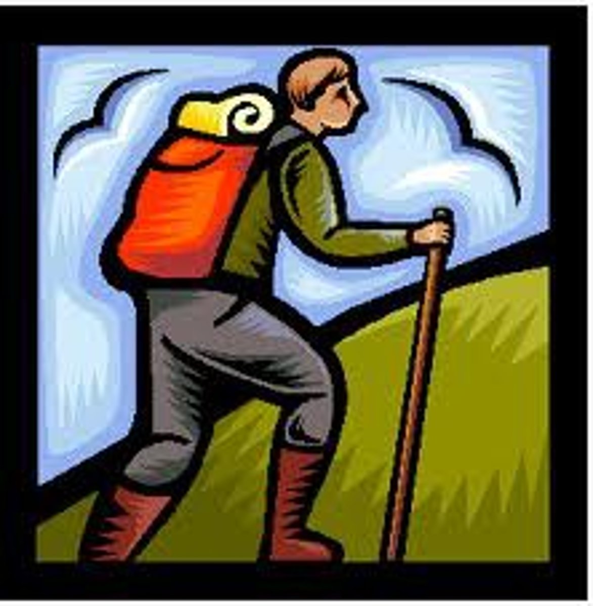 <p>to hike</p>