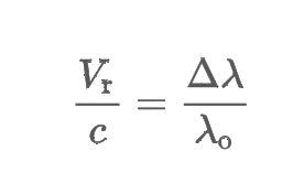 <p>the part of its velocity directed toward or away from Earth, what the doppler effect reveals </p>