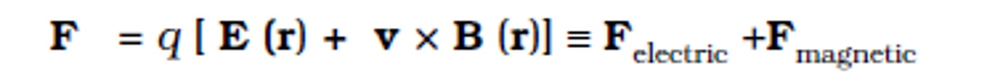 <p>the summation of electric and magnetic forces at a point in space</p>