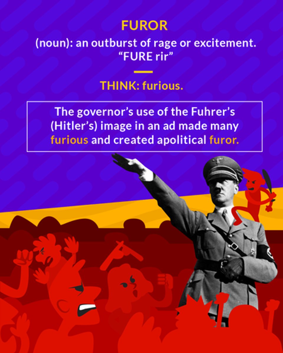 <p>an uproar; a state of great anger or excitement</p><p>(noun) an outburst of rage or excitement</p>