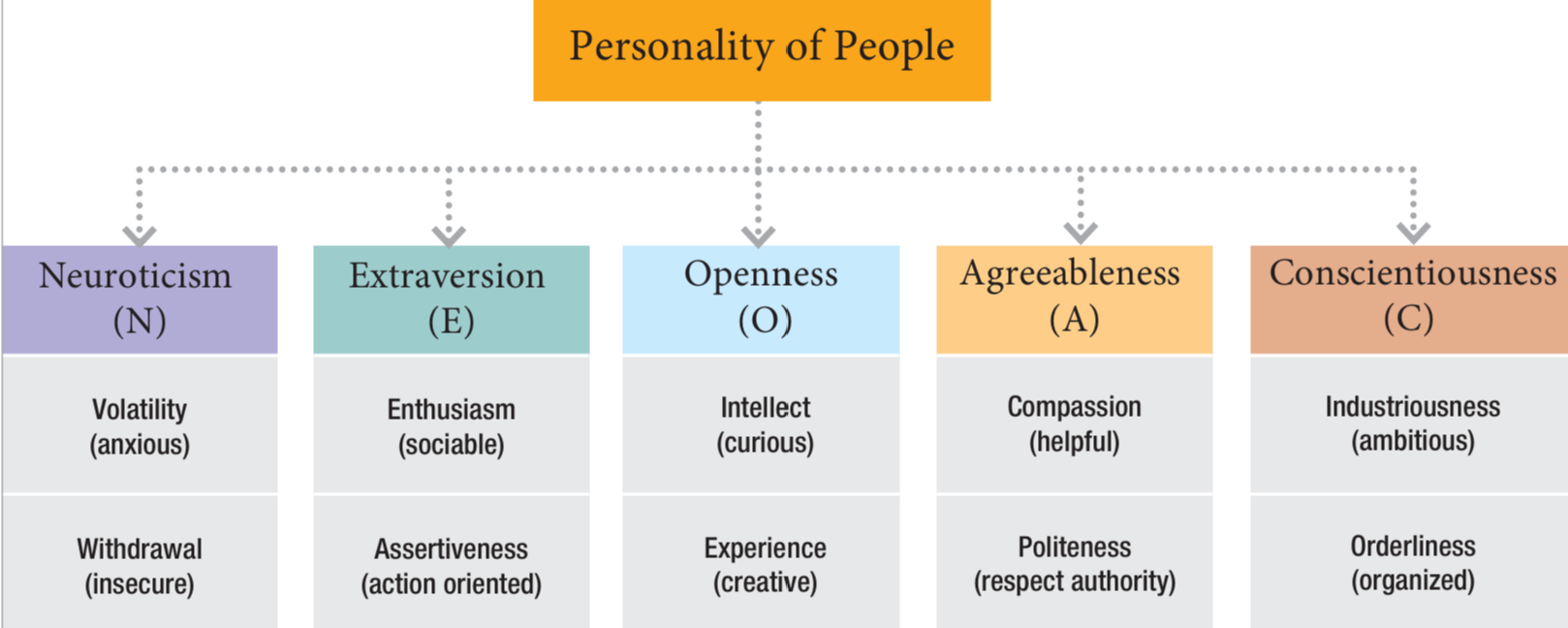 <p>Personality = Thinking and behavior that differentiate people from each other</p>