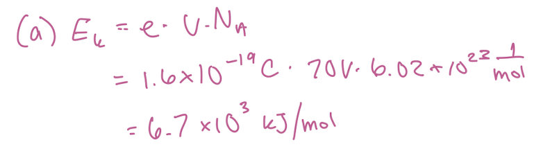 <p>6.7 × 10³ kJ/mol</p>