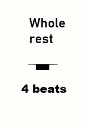 <p>Whole rest - 4 beats</p>