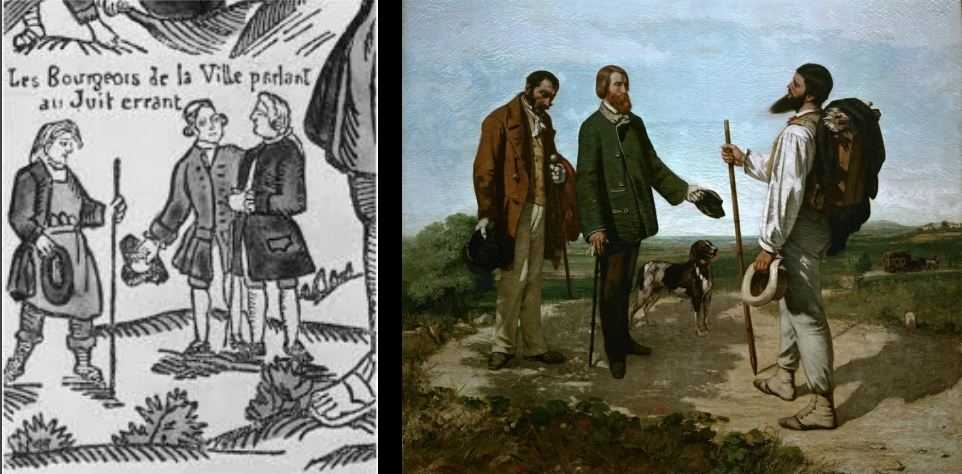 <p>Courbet, The Meeting, 1854</p>