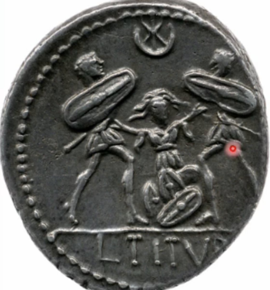 <p>They crushed her to death with their shields as a warning to give no trust to a traitor, and this can be seen on Roman coins</p>