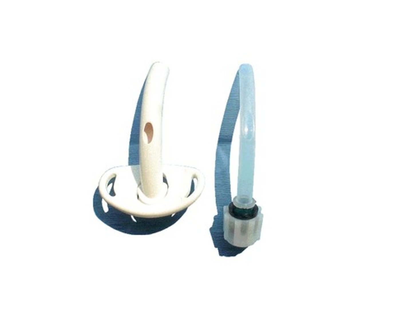 <p>no holes in tube; air must go around tube to get to upper airway</p>