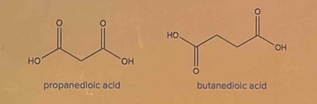 <p>Exercise</p><p>Determine the intermolecular forces of attraction involved. Identify which of the given compounds has a higher boiling point.</p><p>A. propanedioic acid</p><p>B. butanedioic acid</p>