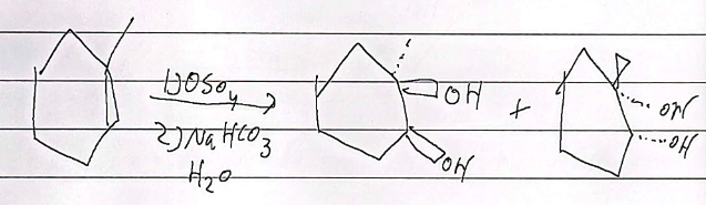 <p>cis-1,2-diol formed</p>