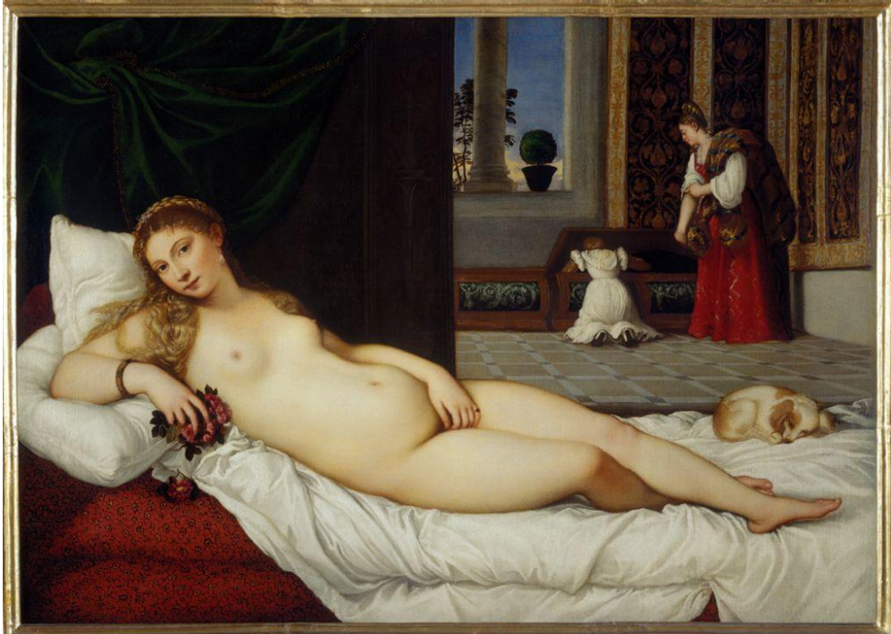 <p><em>Venus of Urbino </em>Titian 1538</p>