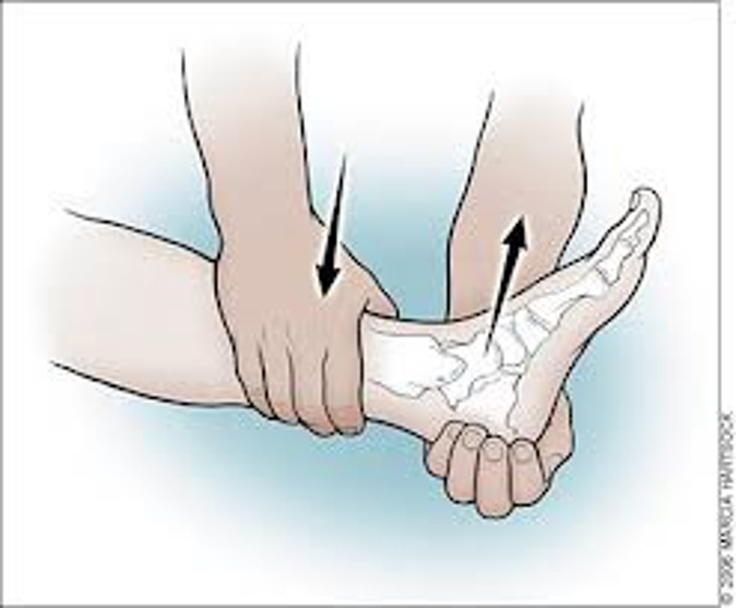 <p>anterior drawer</p><p>ATFL is MC injured in ankle sprain</p>