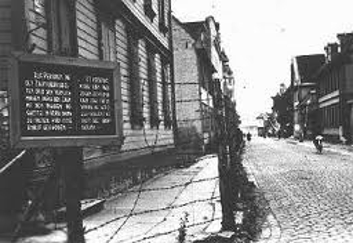 <p>sections of a city where Jewish people were moved to before deportation; a start of their loss of rights during WWII</p>