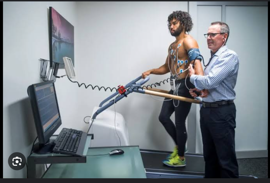 <p>compares echocardiograms obtained before and during exercise.</p>