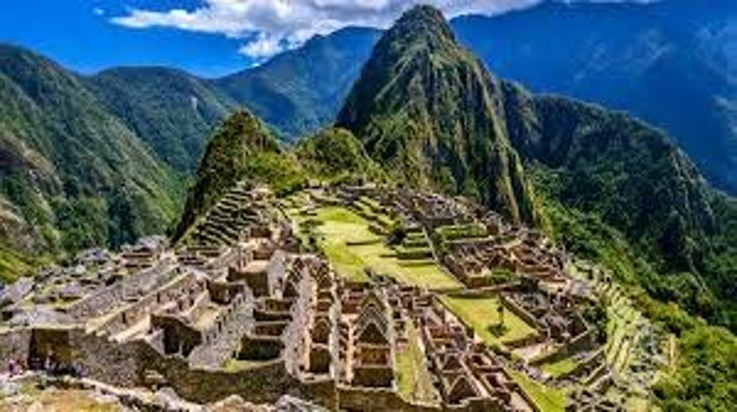 <p>an Inca citadel; one of the New Seven Wonders of the World</p>