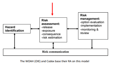 <ol><li><p>Hazard ID - separate from risk assessment</p></li><li><p>Risk assessment in stages</p></li><li><p>Risk management and communication combo with risk assessment and hazard ID = Risk analysis</p></li></ol><p></p>