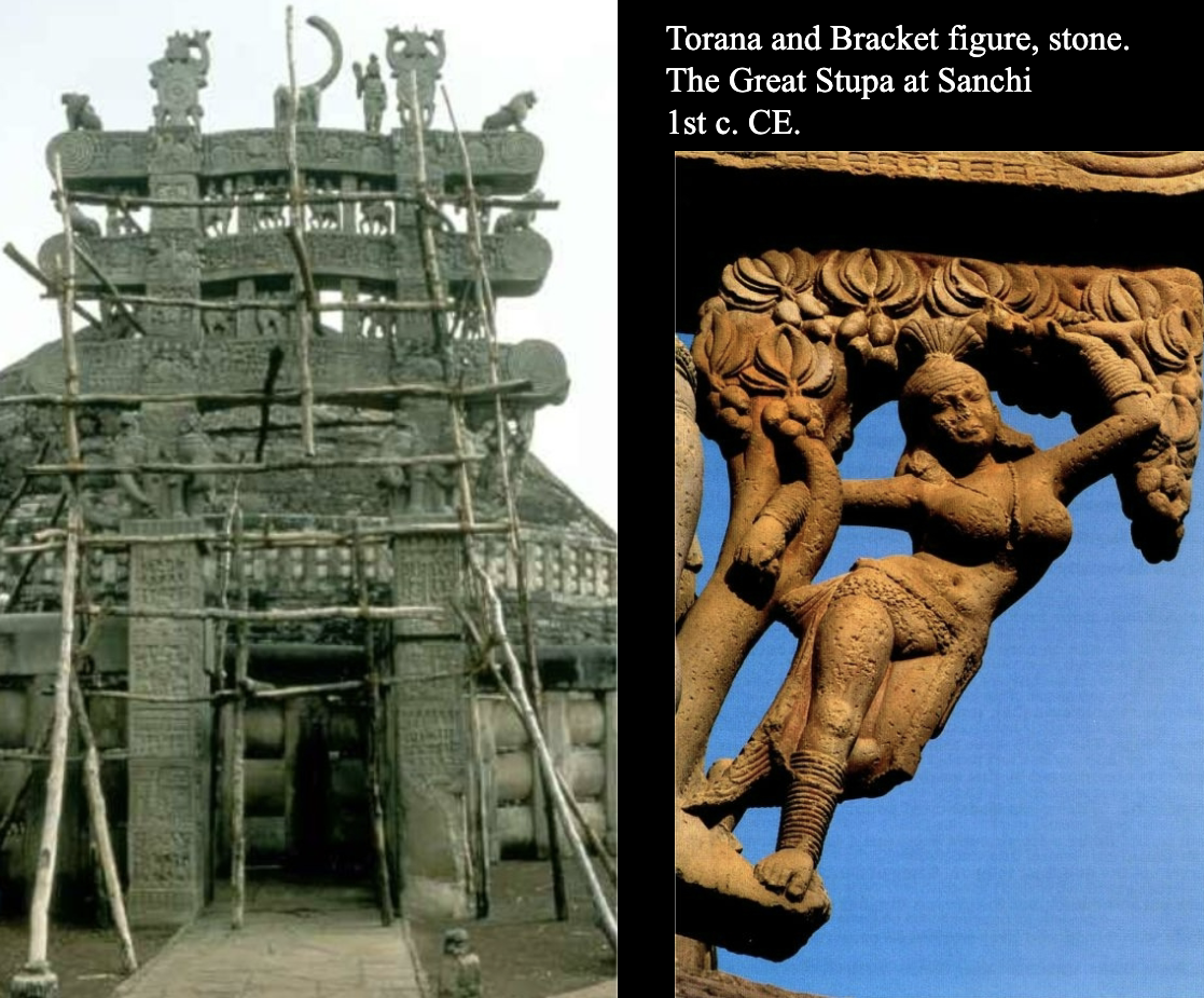 <p><em>Torana</em> and <em>Bracket Figure</em>, The Great Stupa, Shunga and Andhra Period</p>