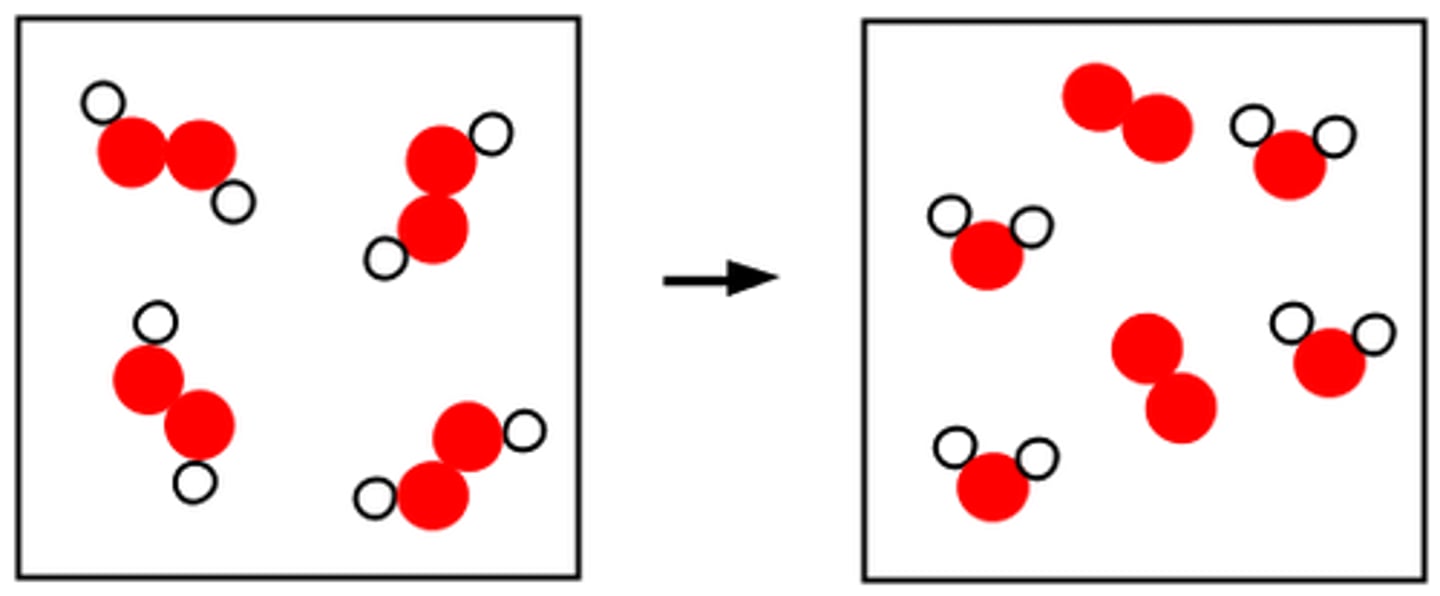 <p>The principle stating that matter is not created or destroyed during a chemical reaction<br><br>Reactions can only rearrange atoms</p>